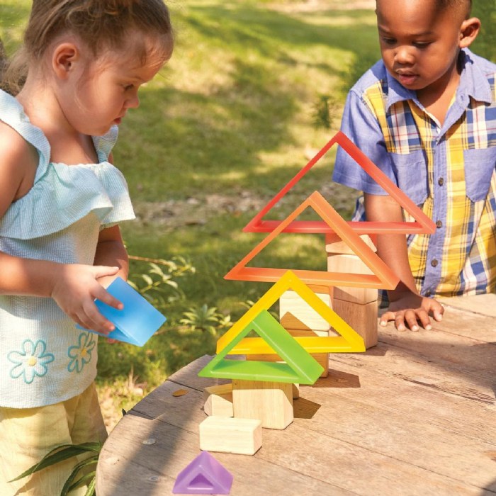 Alternate Image #1 of Discovery Triangles - Rainbow - 6 Pieces