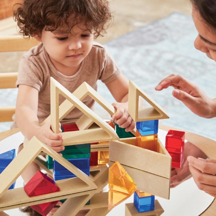 Alternate Image #1 of Discovery Triangles - Natural - 6 Pieces