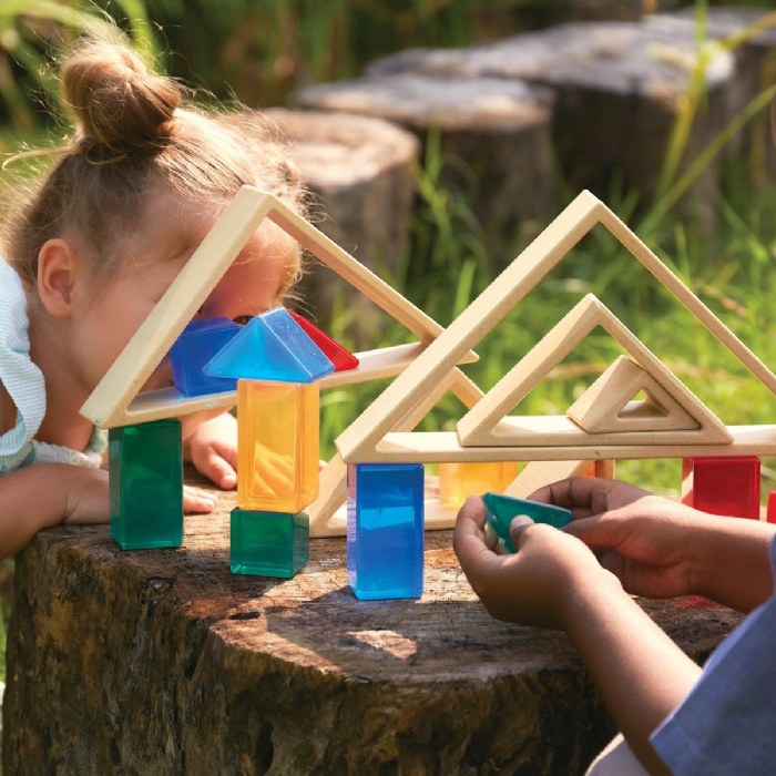 Alternate Image #1 of Discovery Triangles - Natural - 6 Pieces