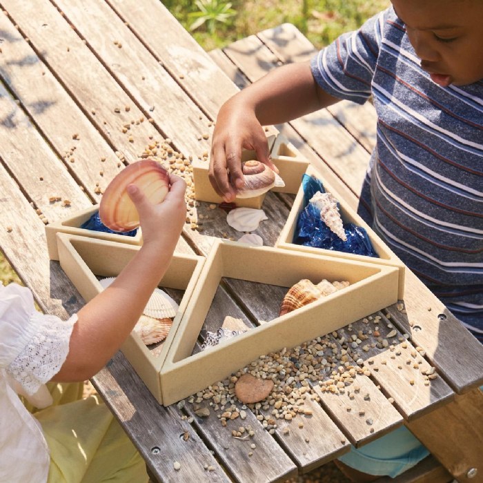 Alternate Image #1 of Discovery Triangles - Natural - 6 Pieces