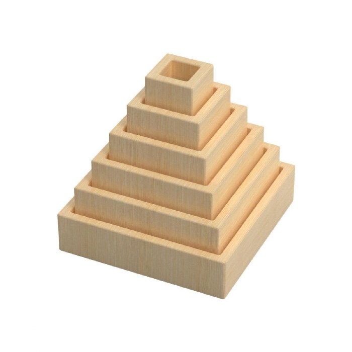 Alternate Image #1 of Nesting Pyramid Mirror Set - 6 Pieces