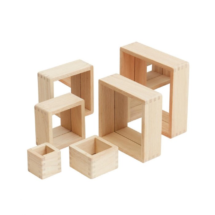 Alternate Image #1 of Nesting Pyramid Mirror Set - 6 Pieces