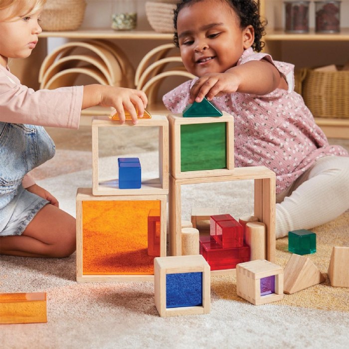 Alternate Image #1 of Nesting Pyramid Mirror Set - 6 Pieces