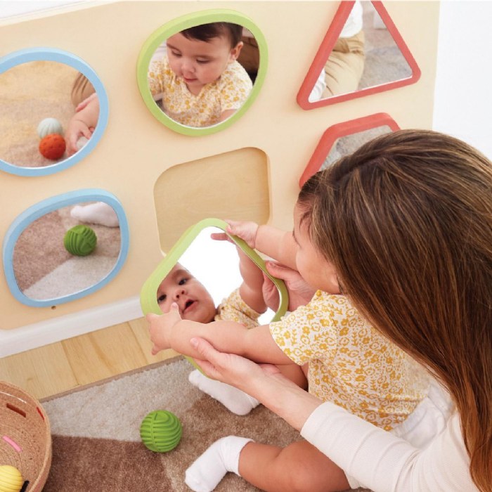 Alternate Image #1 of Wall Mounted Infant Toddler Mirror Set