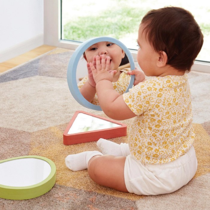 Alternate Image #1 of Wall Mounted Infant Toddler Mirror Set