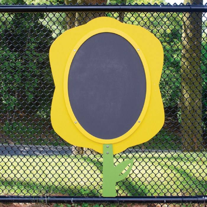 Alternate Image #1 of Floral Fence Easel - Yellow Sunflower
