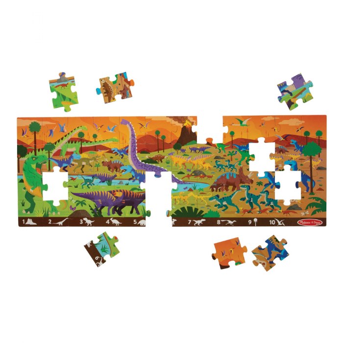 Alternate Image #1 of Land of Dinosaurs Floor Puzzle - 48 Pieces