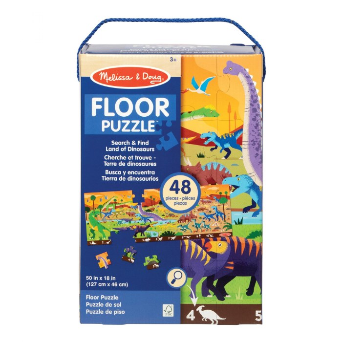 Alternate Image #1 of Land of Dinosaurs Floor Puzzle - 48 Pieces