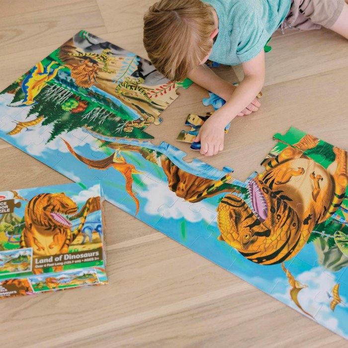 Alternate Image #1 of Land of Dinosaurs Floor Puzzle - 48 Pieces