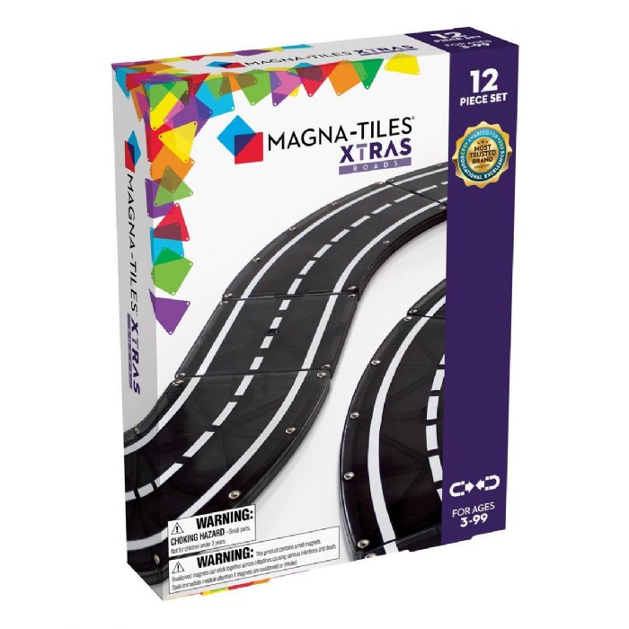 Alternate Image #1 of MAGNA-TILES&reg; Xtra Roads - 12 Piece Set
