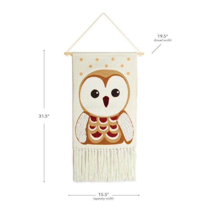 Alternate Image #1 of Owl Woven Tapestry