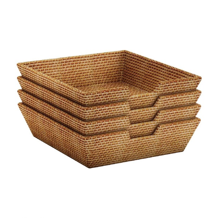 Primary Image of Sense of Place Rattan Storage Tote - Set of 4