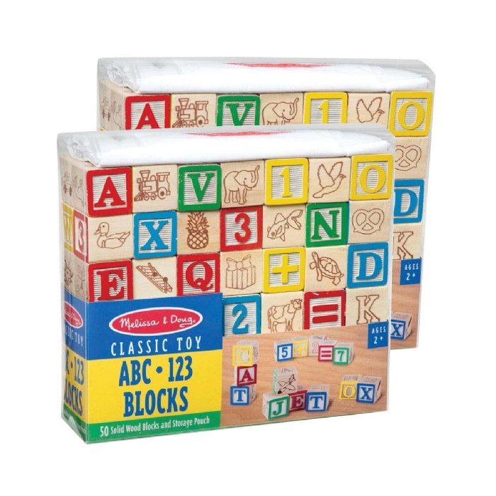 Alternate Image #1 of Wooden ABC and 123 Blocks - 100 Pieces