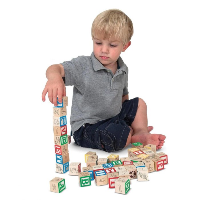 Alternate Image #1 of Wooden ABC and 123 Blocks - 100 Pieces