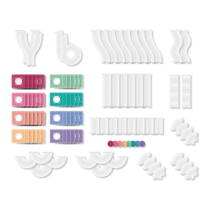 Alternate Image #1 of Colorful Magnetic Tiles Ball Run - 106 Pieces