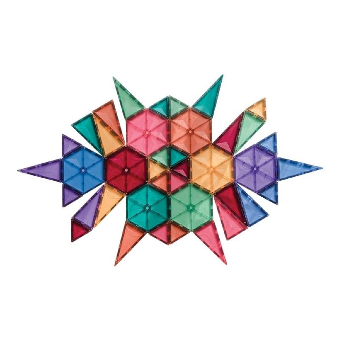 Primary Image of Colorful Magnetic Tiles Geometry Pack - 40 Pieces