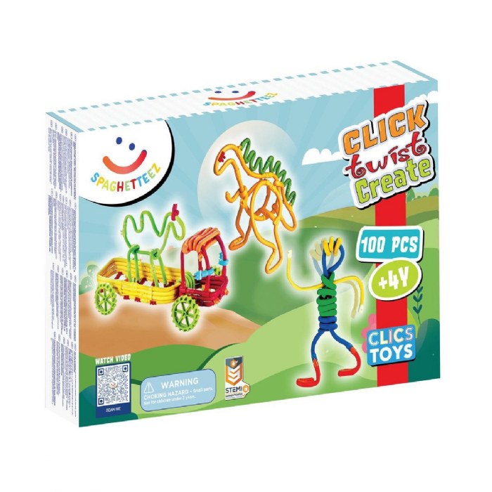 Alternate Image #1 of Spaghetteez Flexible Construction & Building Set - 100 Pieces