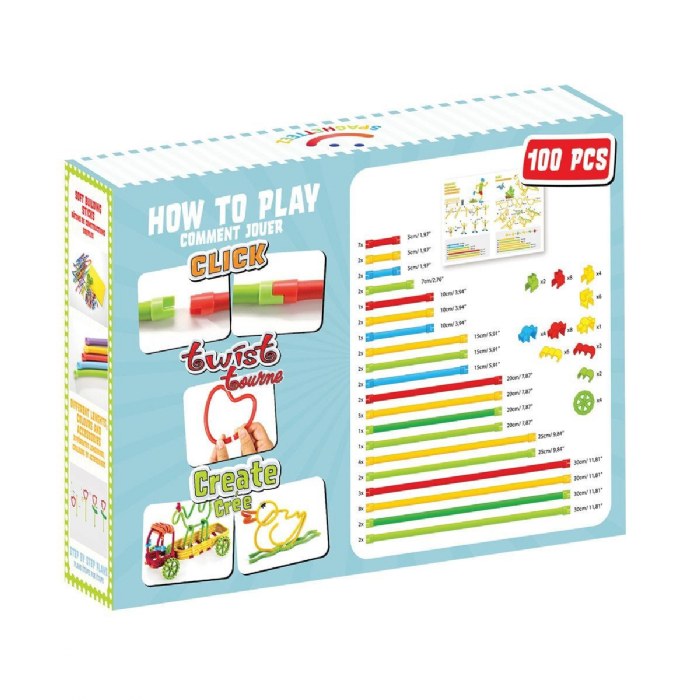 Alternate Image #1 of Spaghetteez Flexible Construction & Building Set - 100 Pieces