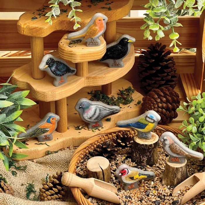 Alternate Image #1 of Sensory Play Stones: Birds - 8 Pieces