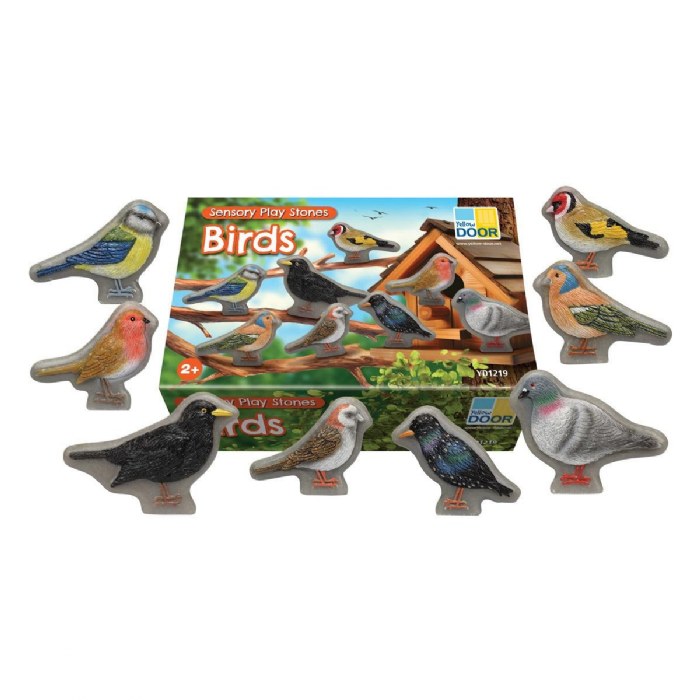 Alternate Image #1 of Sensory Play Stones: Birds - 8 Pieces
