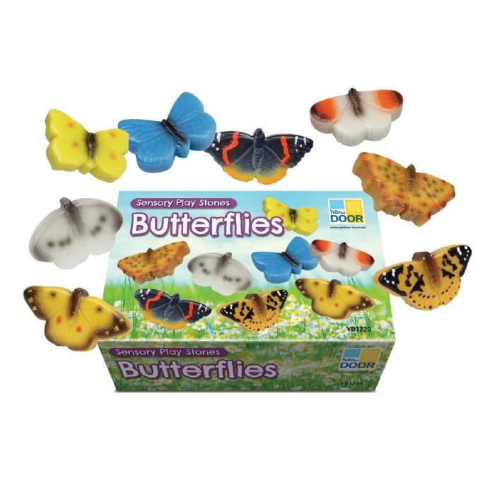 Alternate Image #1 of Sensory Play Stones: Butterflies - 8 Pieces