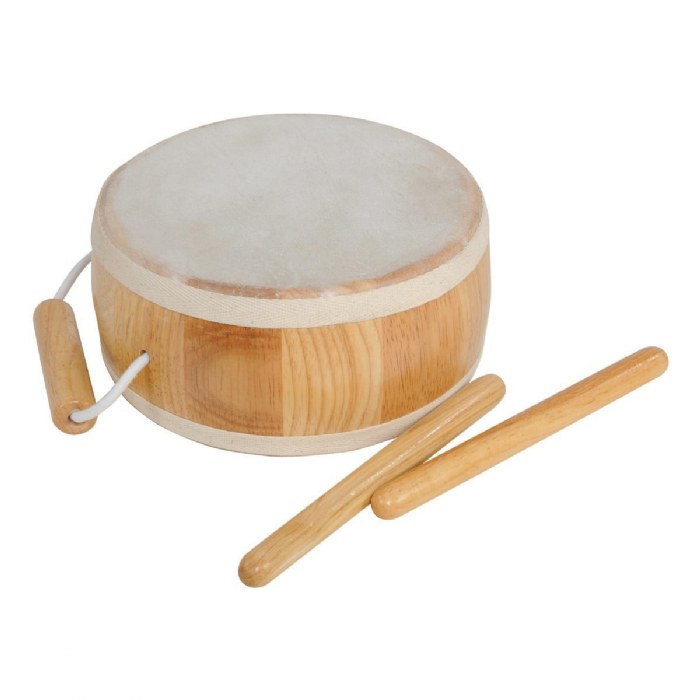Primary Image of Wooden Barrel Drum with 2 Mallets