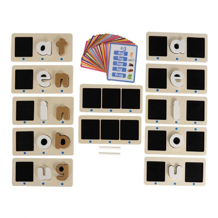 Alternate Image #1 of Chalkboard-Based Lowercase ABC Puzzle & Word Family Kit