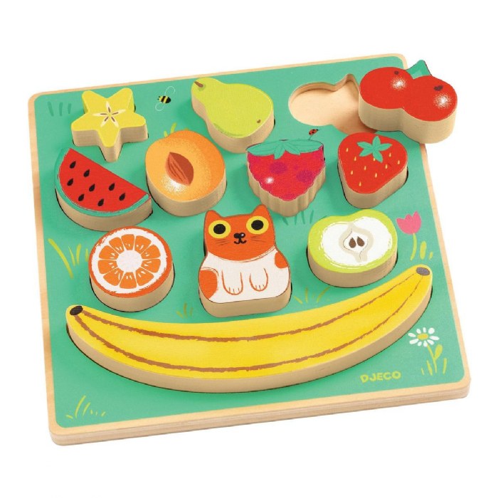 Primary Image of Wooden Fruit Puzzle & Stacking Set