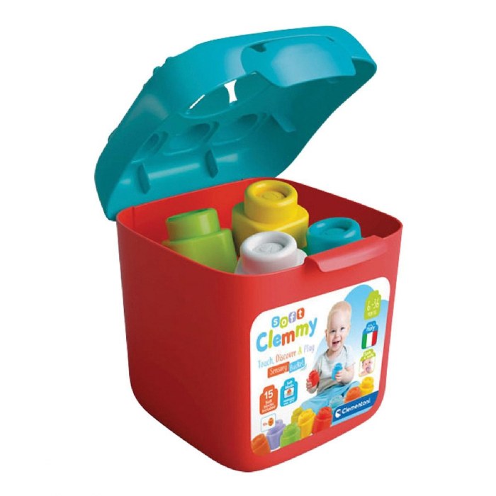 Alternate Image #1 of Baby Soft Clemmy&reg; Sensory Bucket - 15 Blocks