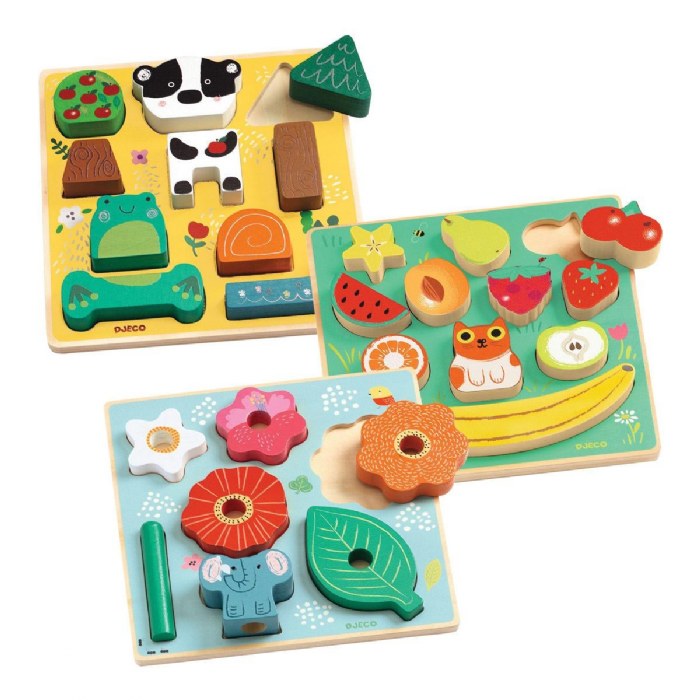 Primary Image of Wooden Puzzle & Stacking Set