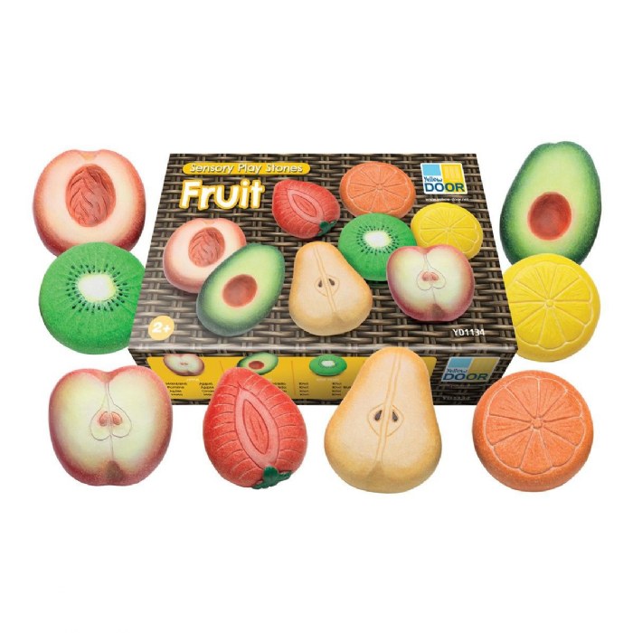 Alternate Image #1 of Sensory Play Stones: Fruit - 8 Pieces