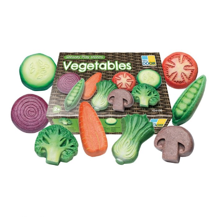 Alternate Image #1 of Sensory Play Stones: Vegetables - 8 Pieces