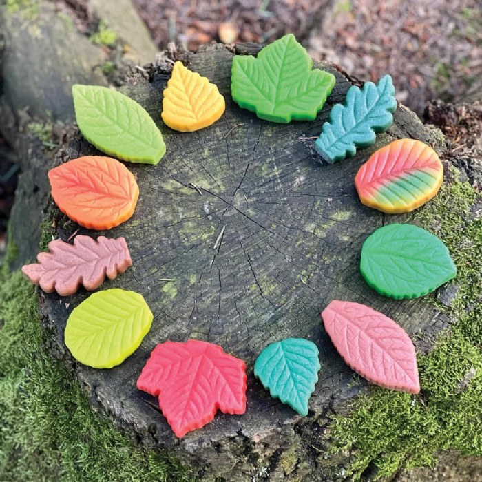 Alternate Image #1 of Sensory Play Stones: Leaves - 12 Pieces