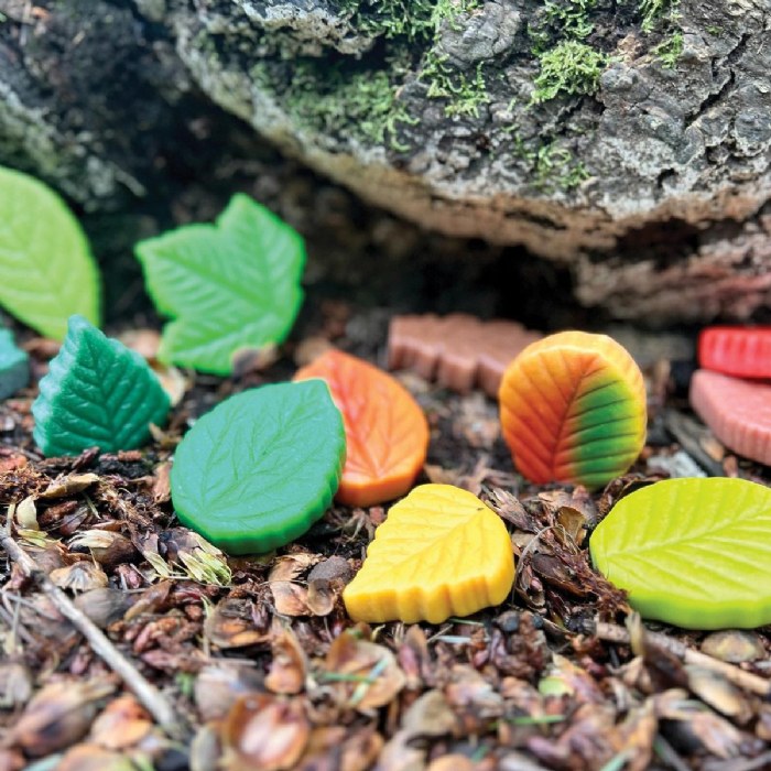Alternate Image #1 of Sensory Play Stones: Leaves - 12 Pieces