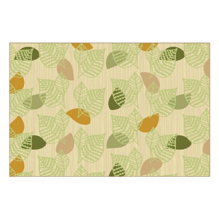 Primary Image of Sense of Place Leaf Carpet - Green - 8' x 12' Rectangle
