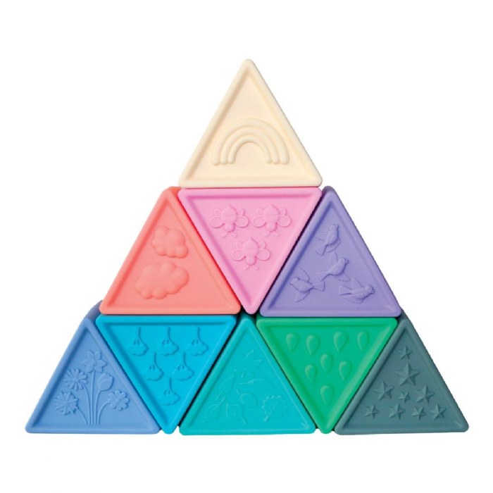Alternate Image #1 of Triblox Pastel Silicone Triangle Blocks - 9 Pieces