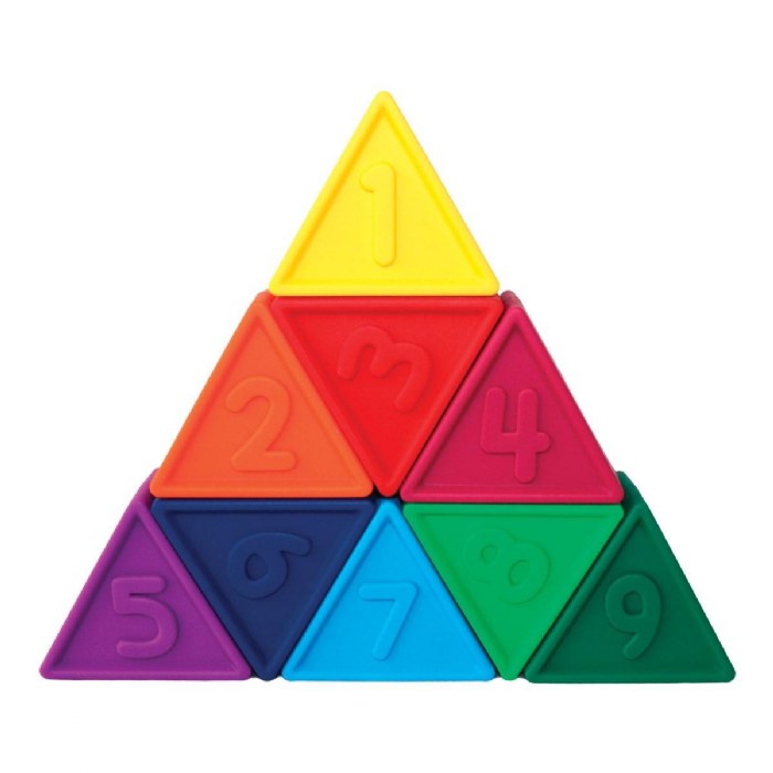 Alternate Image #1 of Triblox Rainbow Silicone Triangle Blocks - 9 Pieces