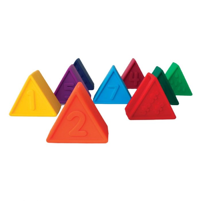 Alternate Image #1 of Triblox Rainbow Silicone Triangle Blocks - 9 Pieces