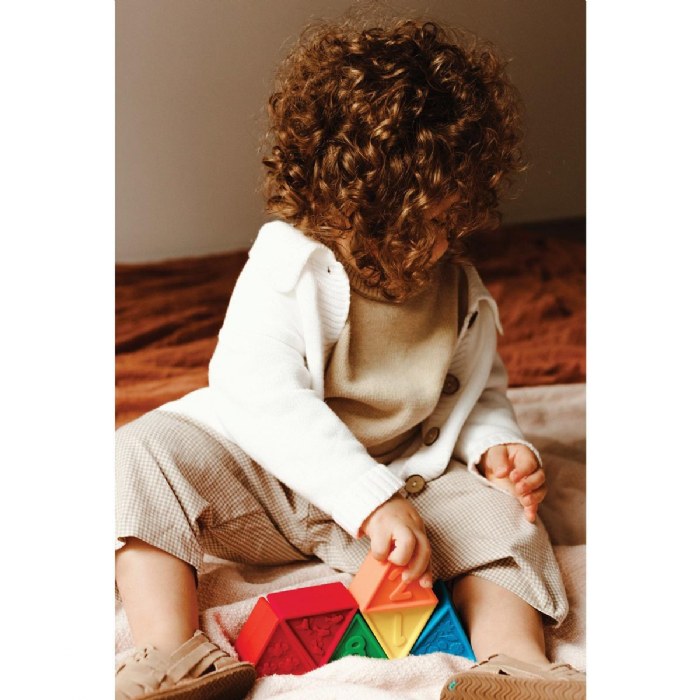 Alternate Image #1 of Triblox Rainbow Silicone Triangle Blocks - 9 Pieces