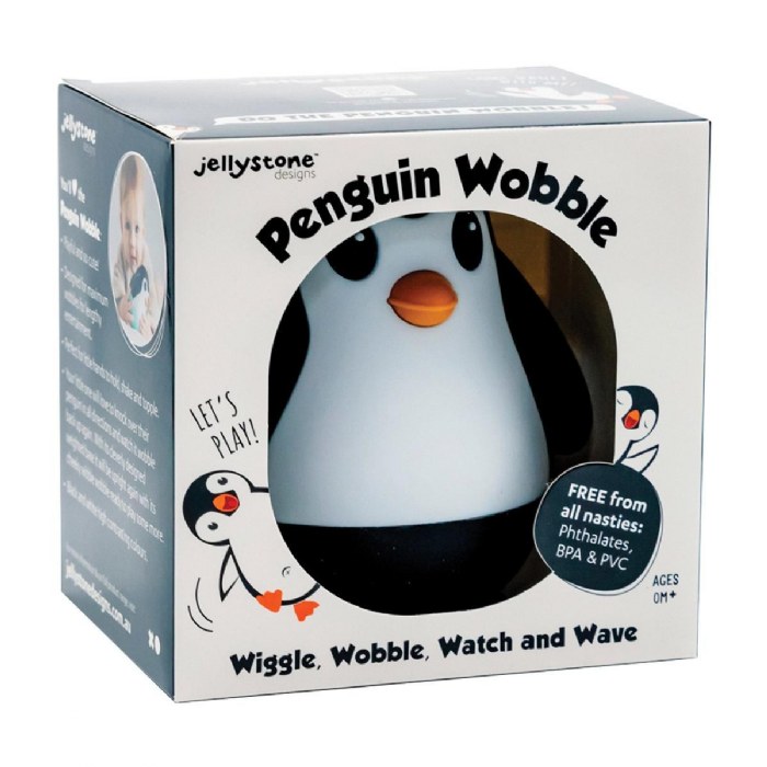 Alternate Image #1 of Silicone Penguin Wobble with Chimes