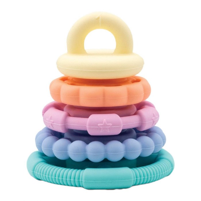 Primary Image of Pastel Rainbow Stacker and Teether Toy