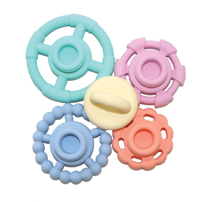 Alternate Image #1 of Rainbow Stackers - Set of 2 Soothing Teethers