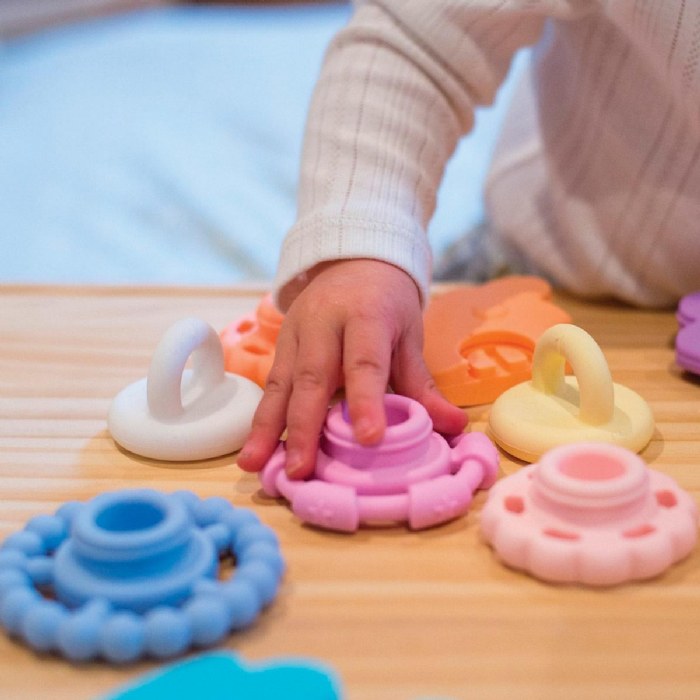 Alternate Image #1 of Pastel Rainbow Stacker and Teether Toy