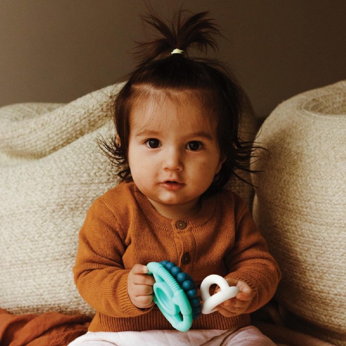 Alternate Image #1 of Rainbow Stackers - Set of 2 Soothing Teethers