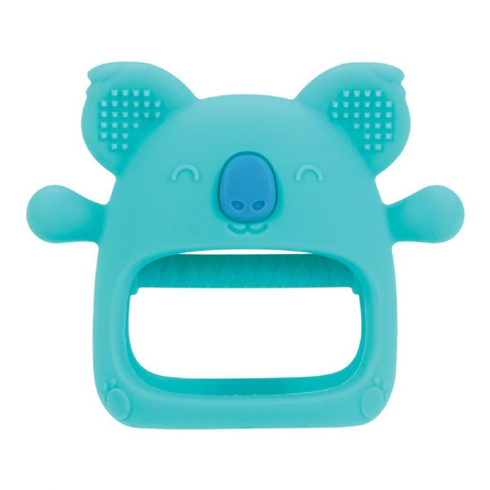 Alternate Image #1 of Silicone Teething Mittens - Set of 3