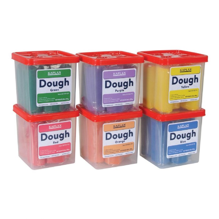 Alternate Image #1 of Kaplan Dough Classic Colors - Set of 6 - 1.98 lb Containers