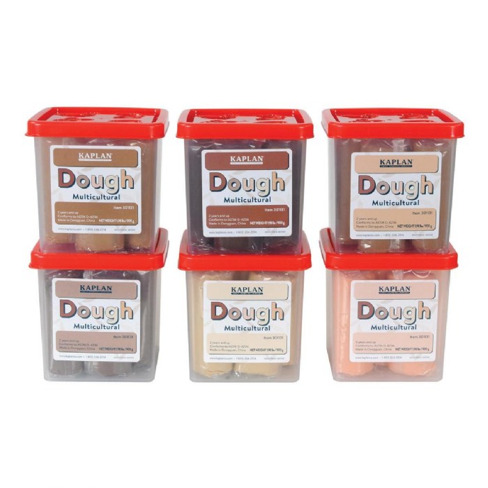 Alternate Image #1 of Kaplan Multicultural Dough - Set of 6 - 1.98 lb Containers