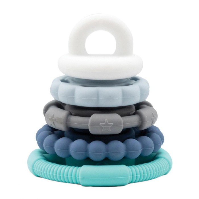 Alternate Image #1 of Rainbow Stackers - Set of 2 Soothing Teethers