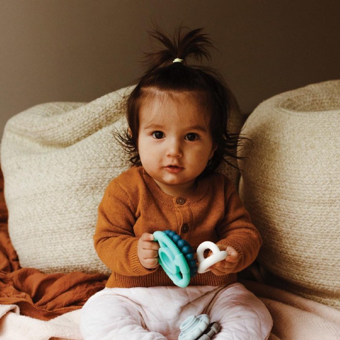 Alternate Image #1 of Rainbow Stackers - Set of 2 Soothing Teethers