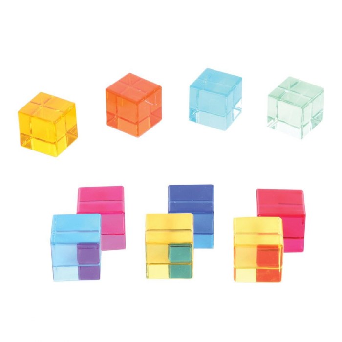 Alternate Image #1 of Translucent Sensory Gem Cubes - 10 Pieces